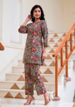 Rayon 3/4 Sleeve Ethnic Co-Ord Set For Women | Kurta Set For Women - Image 4